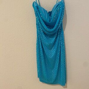 Guess by Marciano Turquoise Backless Dress
